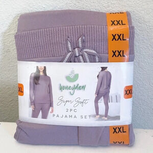 New Honeydew Womens Super Soft 2 Piece Pajama Set NWOT XXL 2 Tops 1 Pants